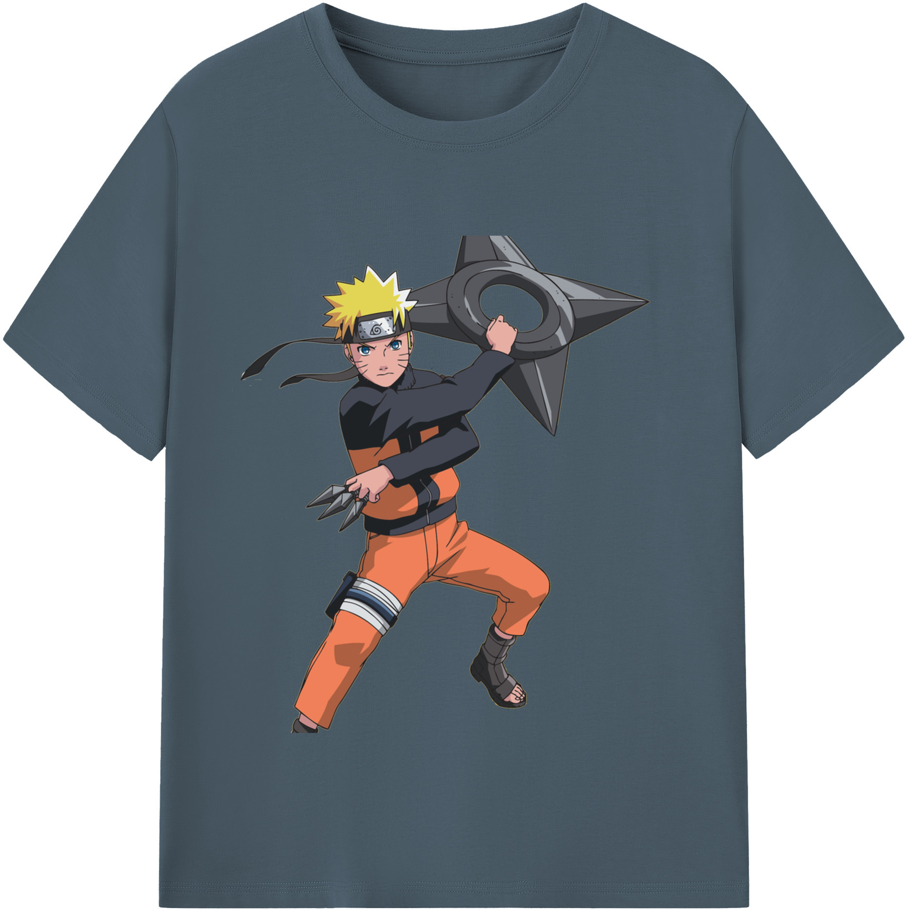 （画像用） NARUTO -ナルト- うずまき ナルト Uzumaki Naruto 綿100％半袖Tシャツ（フロントプリント）
